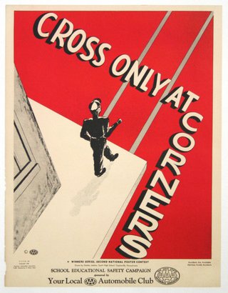 a poster of a man walking on a ledge