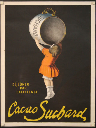 a poster of a woman carrying a barrel