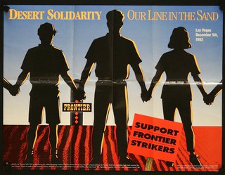 a poster of a group of people holding hands