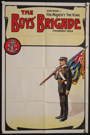 a poster of a soldier holding a flag