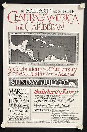 a poster with a map and text