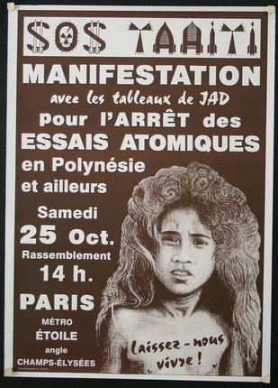 a poster with a woman's face