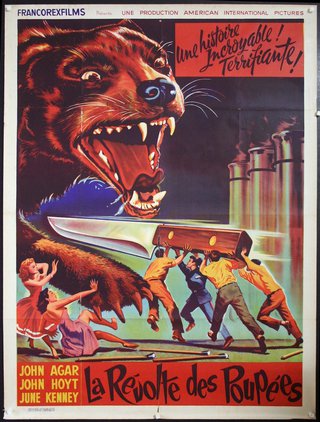 a movie poster of a bear attacking a bear