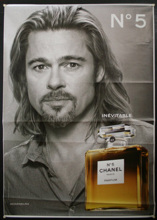 Chanel No 5, Inevitable - Brad Pitt, Original Vintage Poster