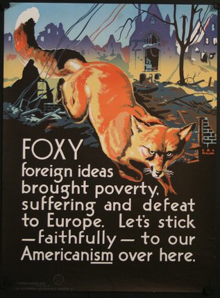 a poster of a fox