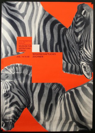 a poster with zebras on it
