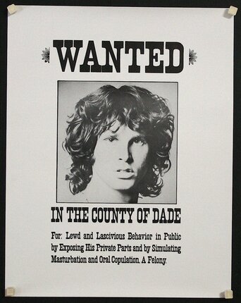 Jim Morrison- Wanted in the County of Dade | Original Vintage