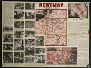 a newspaper with a map