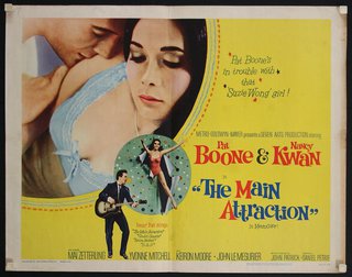 a movie poster with a man playing guitar and a woman