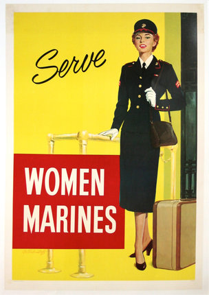a poster of a woman in uniform