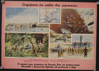 a poster with pictures of soldiers and tanks