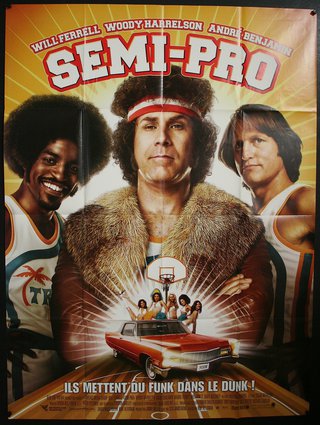 a movie poster of a man with a car and people in the background