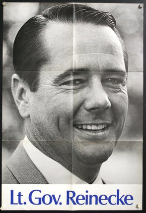 a man smiling with a cut out face