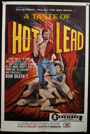 a movie poster with a man holding a leash and two women
