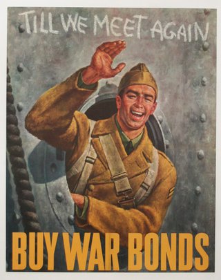 a poster of a man in uniform waving