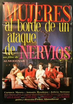 a movie poster with a group of women sitting on a couch