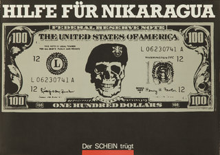 a paper money with a skull on it