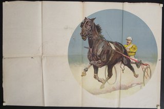 a painting of a man on a horse