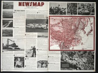 a newspaper with a map