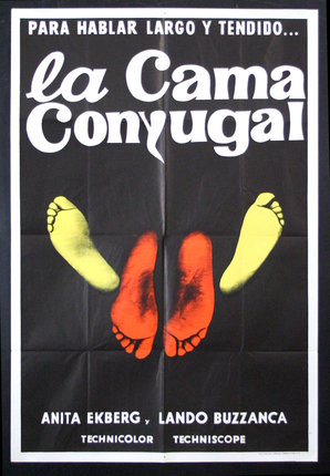a poster with feet and text