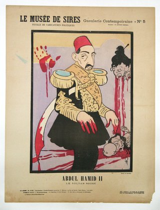 a poster of a man with a red hat