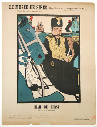 a poster of a man in a carriage