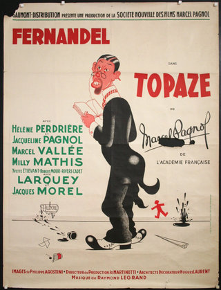 a poster of a man with a red nose and a black and white hat