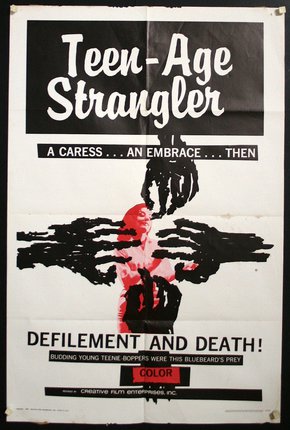 a poster with black and red hands