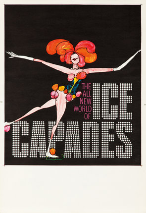 a poster of a woman on ice skates