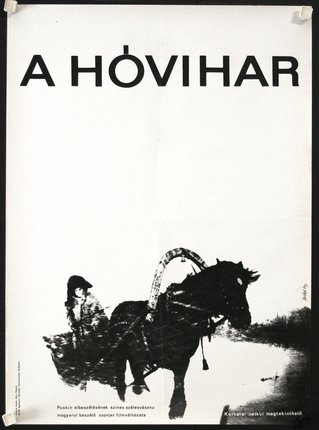 a poster with a horse and a man