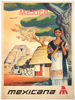 a poster of a woman in traditional dress