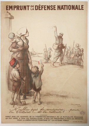 a drawing of a woman and children