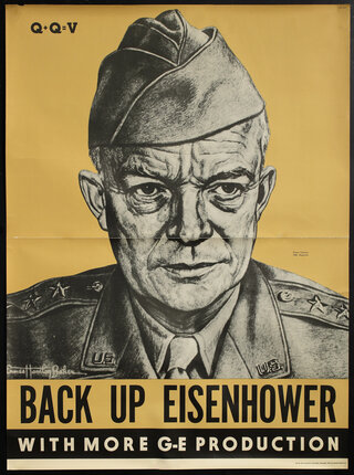 a poster of Dwight D. Eisenhower in military uniform