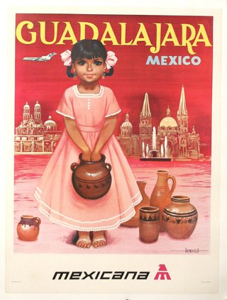 a poster of a girl holding a pot