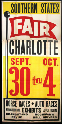 a poster with a date and time