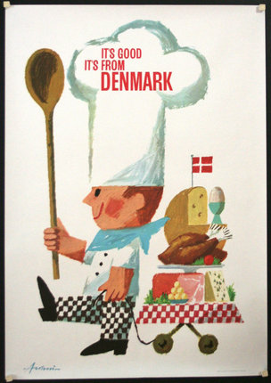 a poster of a chef holding a spoon