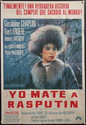 a poster of a woman with a fur hat
