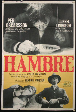 a movie poster with a man eating a bowl of food