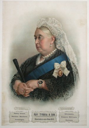 a portrait of a woman wearing a veil and a blue sash