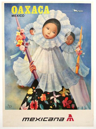 a poster of a woman holding a stick