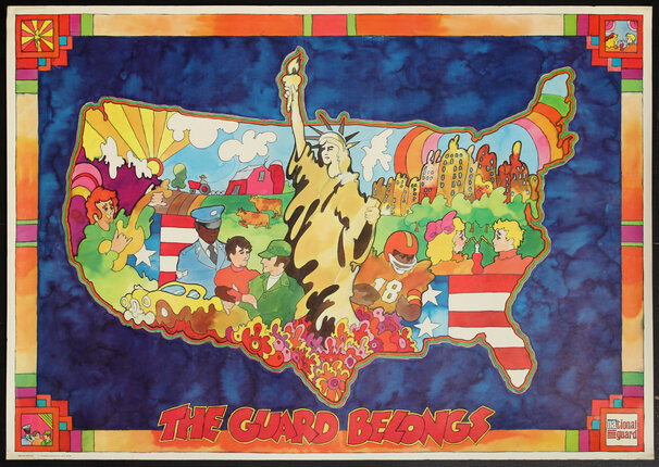 a poster of a map of the united states