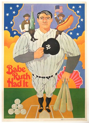 a poster of a baseball player