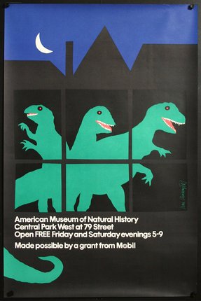a poster of dinosaurs and flags