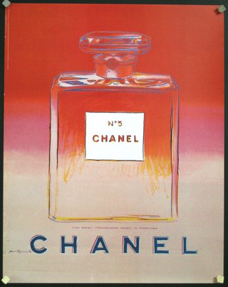 a poster of a perfume bottle