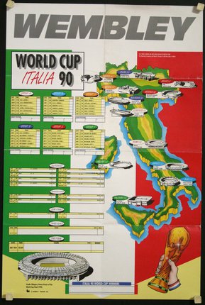 a poster of a map of italy