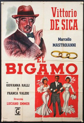 a poster of a man with a mustache and a man in a tuxedo