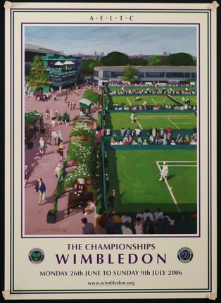 a poster of a tennis match