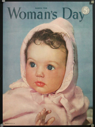 a magazine cover of a baby