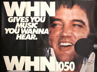 a poster with a man singing into a microphone