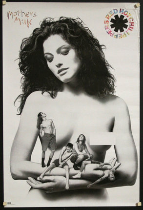 a poster of a woman with a group of people